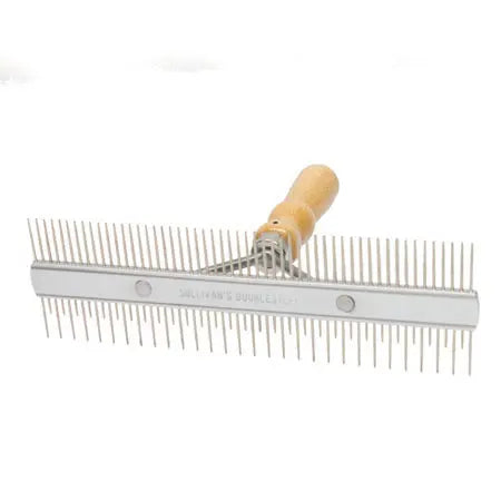 Double Stuff Comb w/ Wood Handle