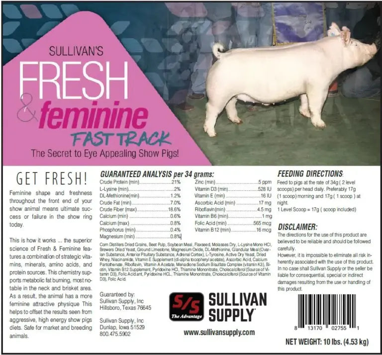 Fresh & Feminine Fast Track PIGS 10lb