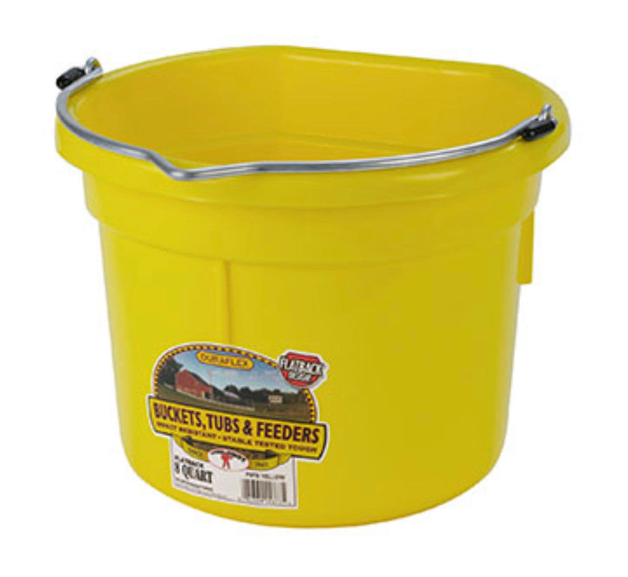8 Quart Flat Back Plastic Bucket