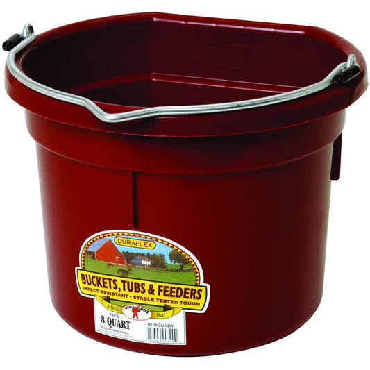 8 Quart Flat Back Plastic Bucket-Miller Mfg-Ludlow Livestock Supply